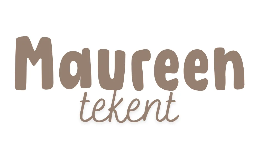 Maureen tekent logo
