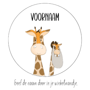 Gepersonaliseerde raamsticker | Giraf (60x60)