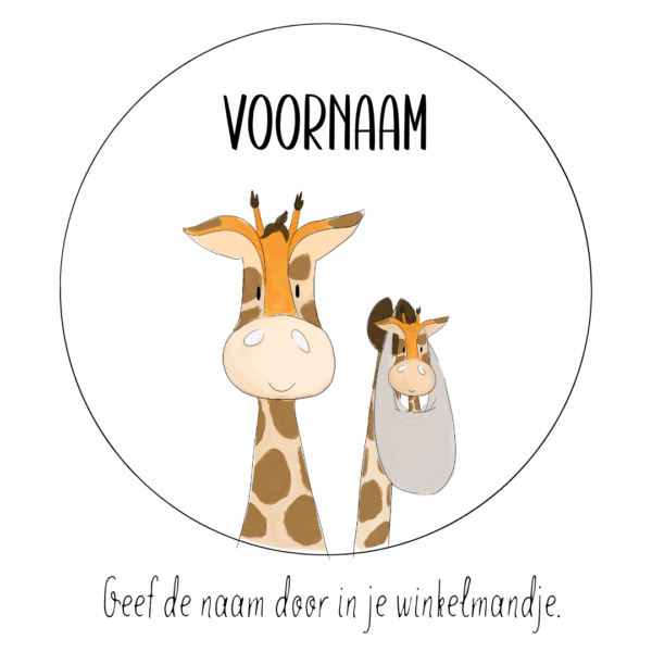 Gepersonaliseerde raamsticker | Giraf (60x60)