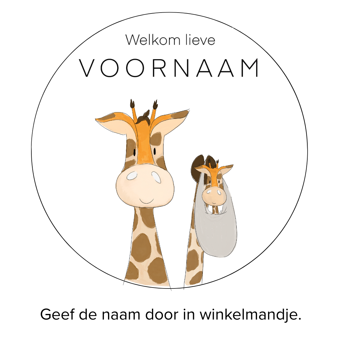 Gepersonaliseerde raamsticker | Giraf (60x60)