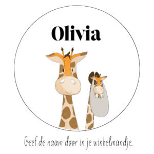 Gepersonaliseerde raamsticker | Giraf (60x60)