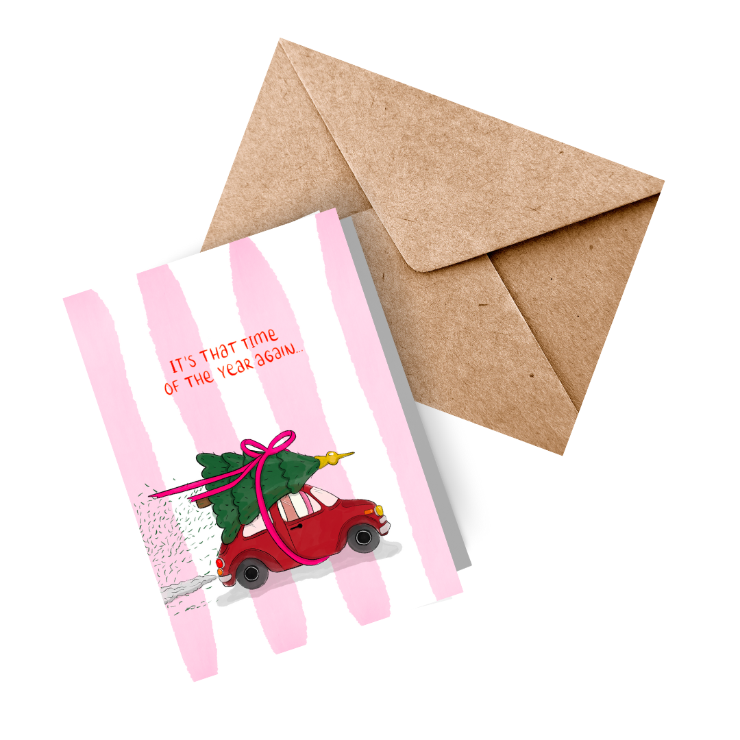 Kerstkaart | Christmas car