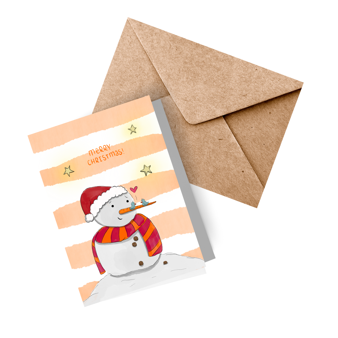 Kerstkaart | Snowman